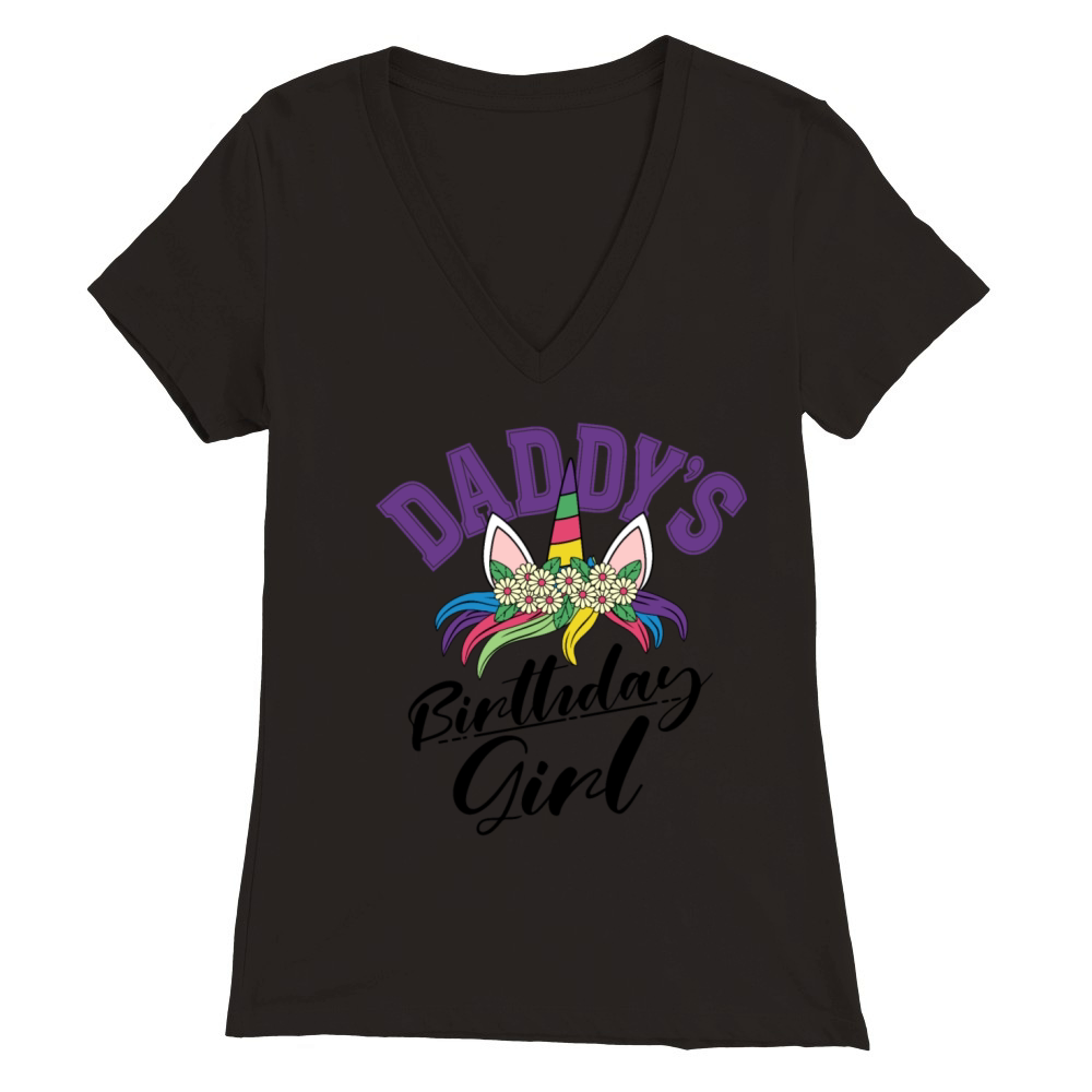 Birthday Unicorn Premium Womens V-Neck T-shirt