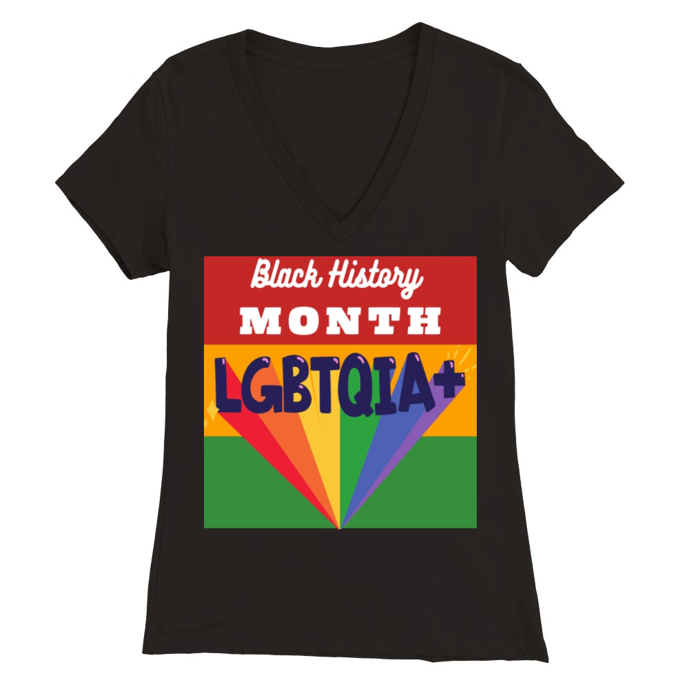 Black History Month Premium Womens V-Neck T-shirt
