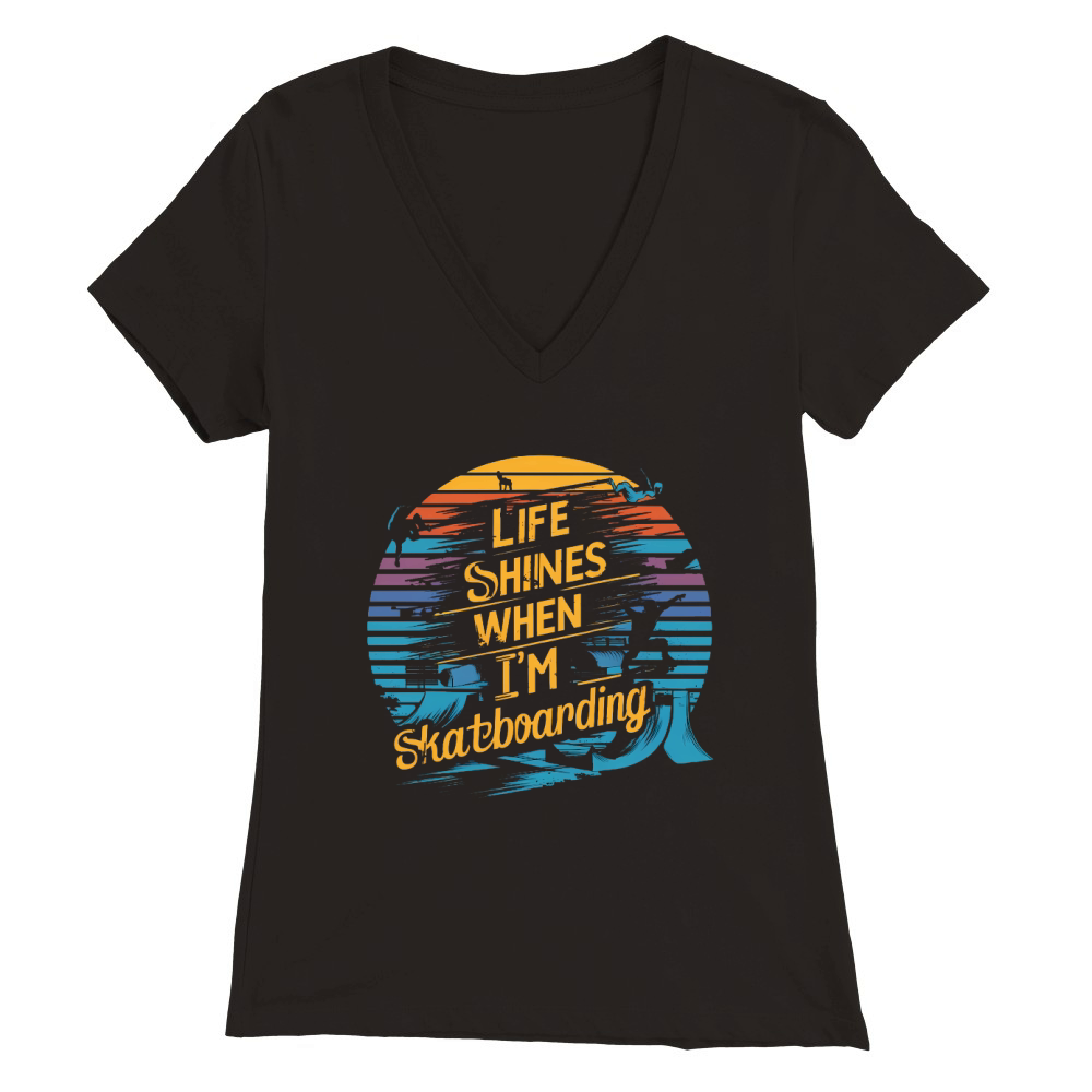 life shines when (3) Premium Womens V-Neck T-shirt