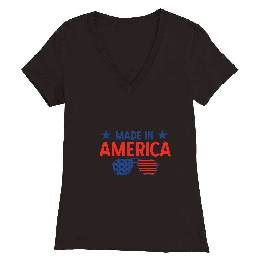 Made in america 2 Premium Womens V-Neck T-shirt