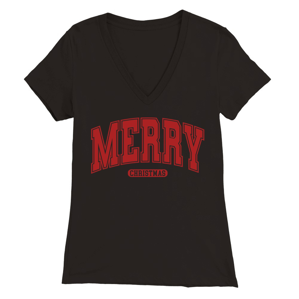merry christmas 4 (2) Premium Womens V-Neck T-shirt