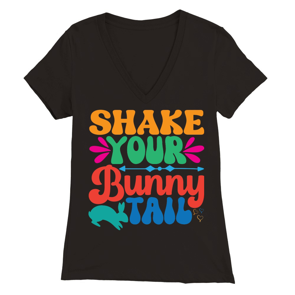 Shake Your Bunny Tail Premium Womens V-Neck T-shirt