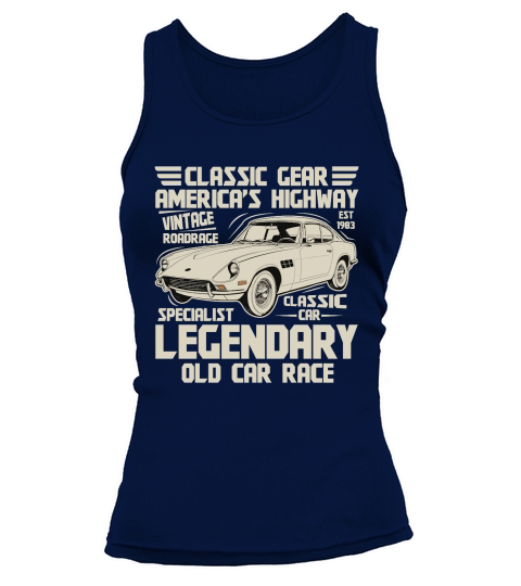 Classic Gear Americas Highway vintage roadrace car Tank top Woman