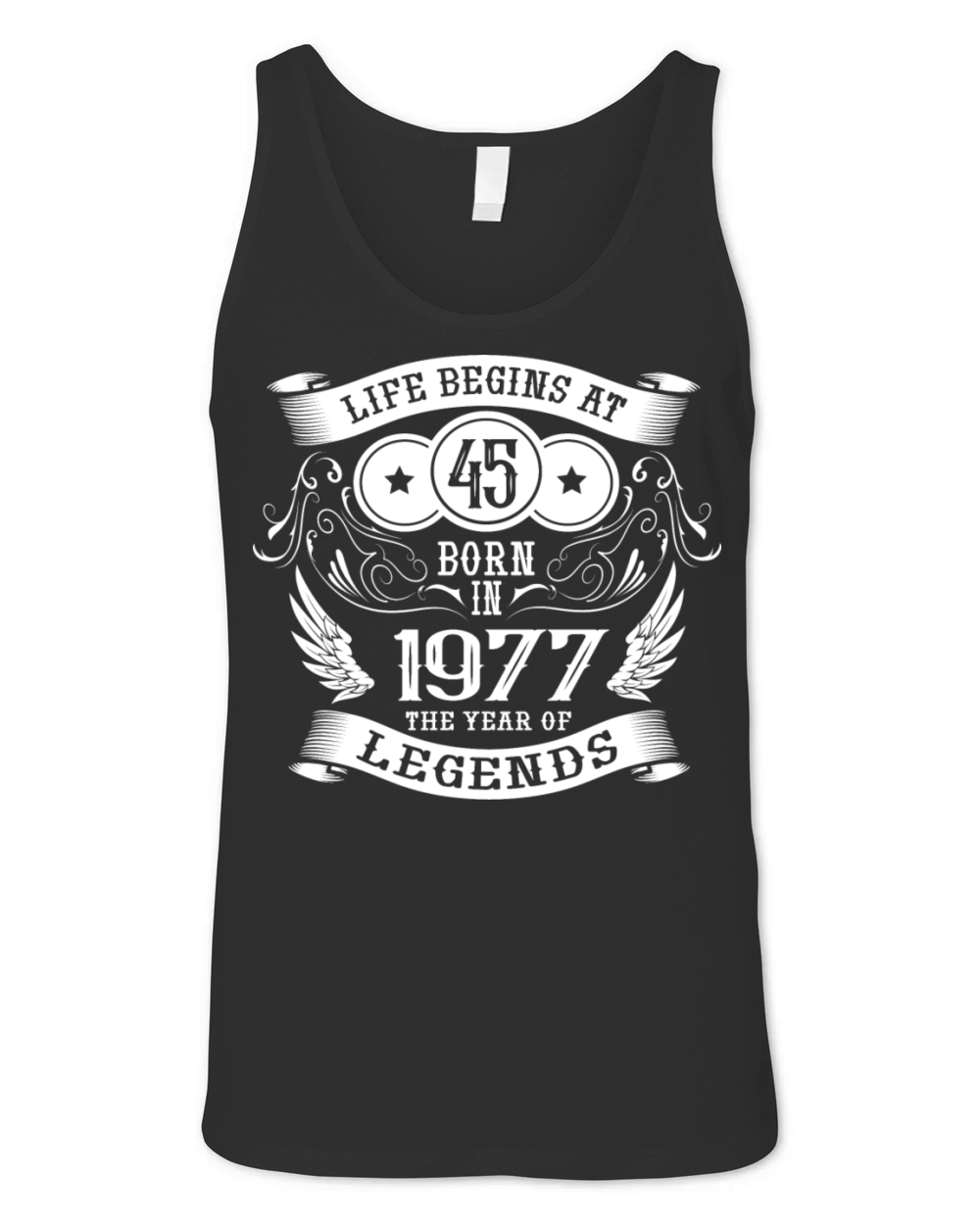 45th birthday sayings vintage 1977 birthday Unisex Jersey Tank