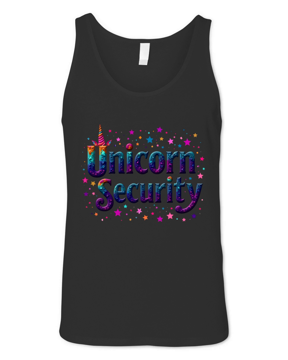 Cute Colorful Unicorn Security Unisex Jersey Tank