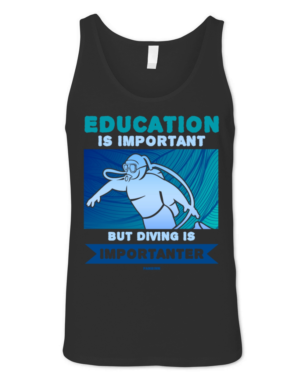Education Is Important But Diving Is Importanter Unisex Jersey Tank