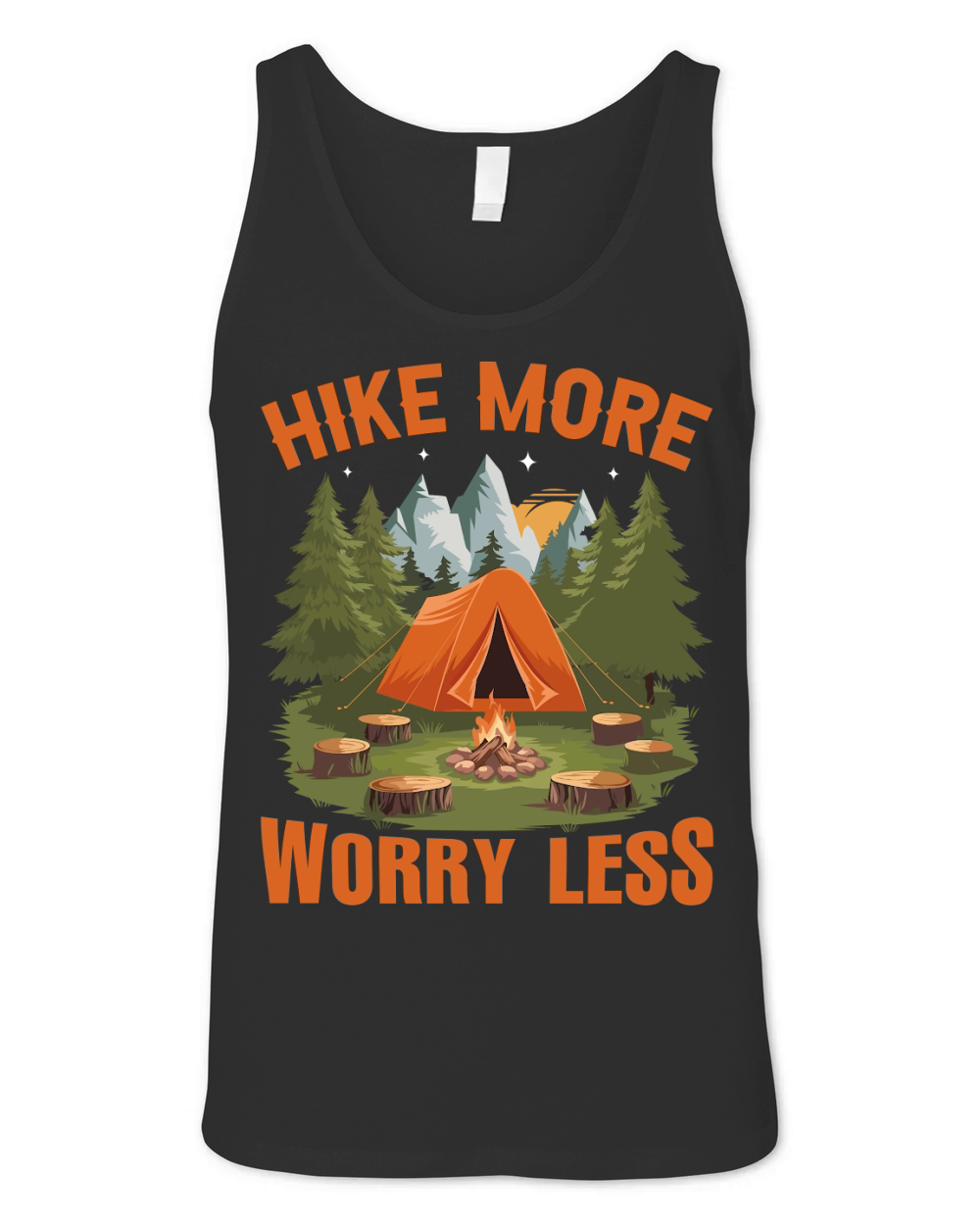Hike more worry less 03 Unisex Jersey Tank