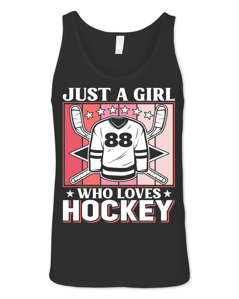Just a Girl who Loves Hockey Unisex Jersey Tank