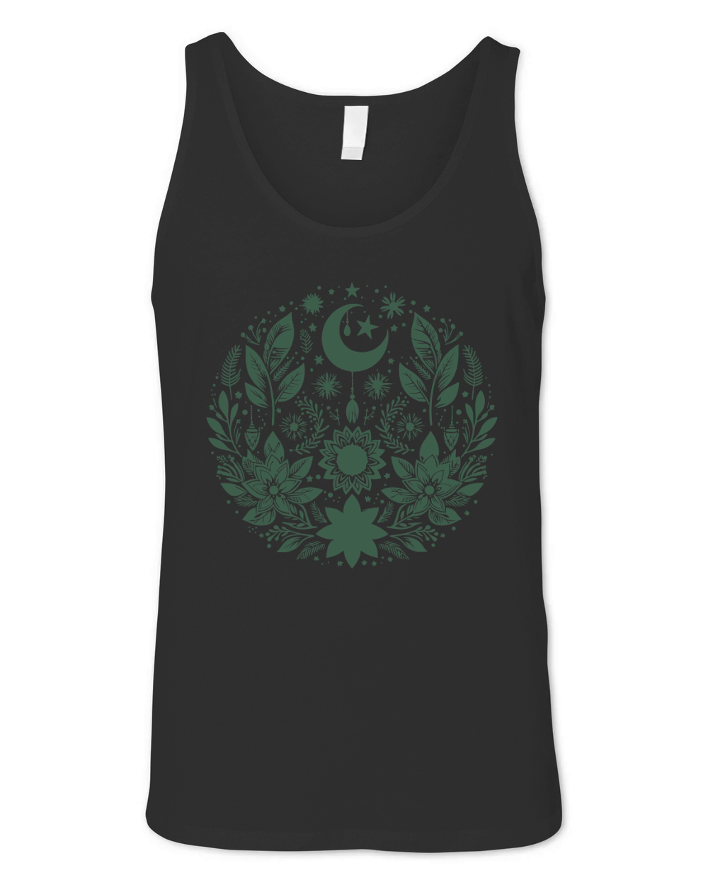 Merry and Bright Sublimation Boho Floral Christmas Unisex Jersey Tank
