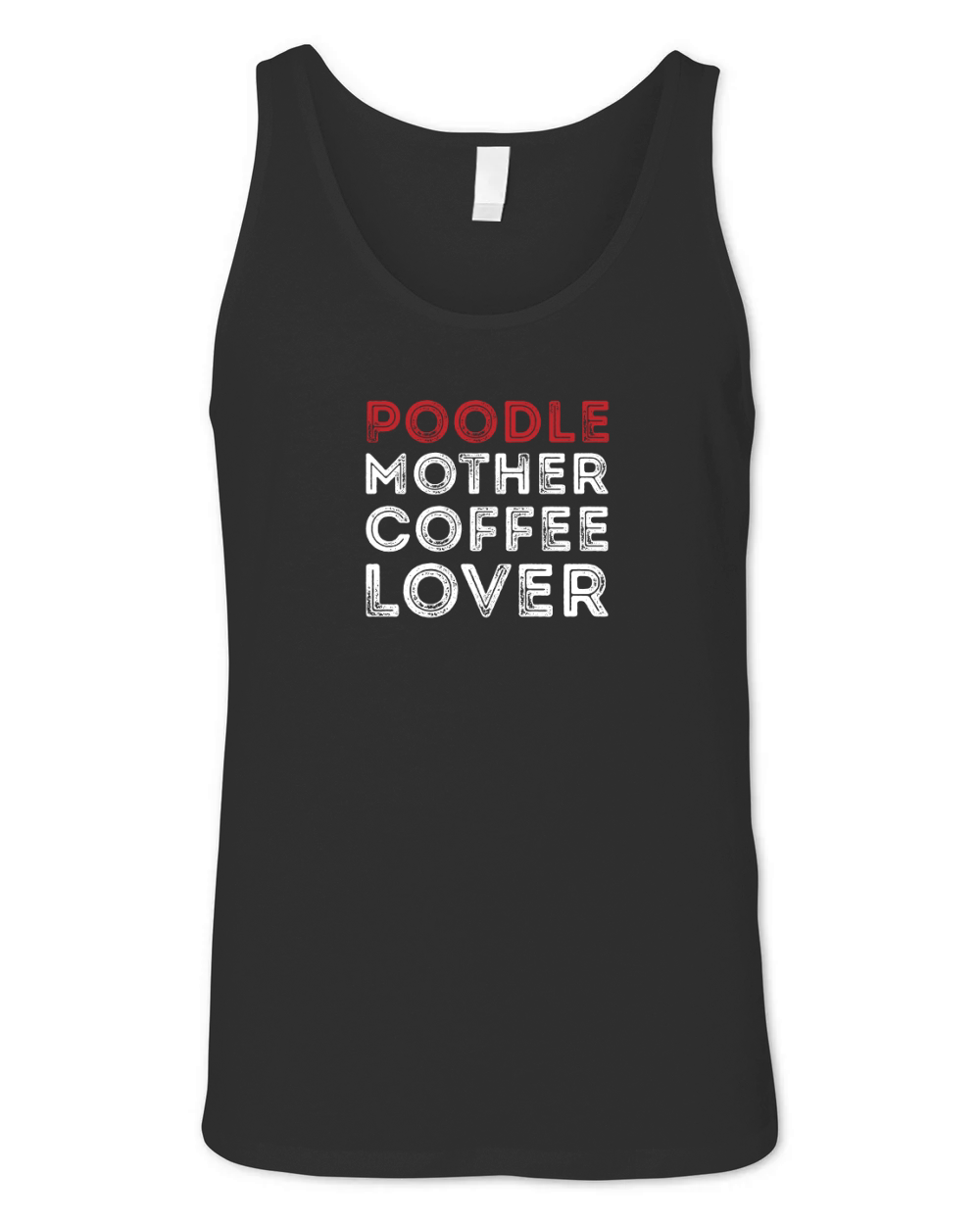 Poodle mother coffee lover Unisex Jersey Tank