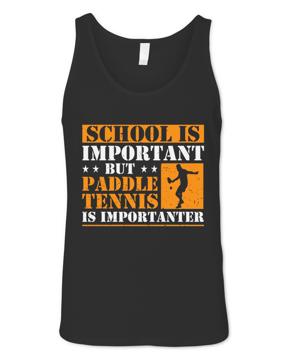 School Is Important But Paddle Tennis Is Importanter Unisex Jersey Tank