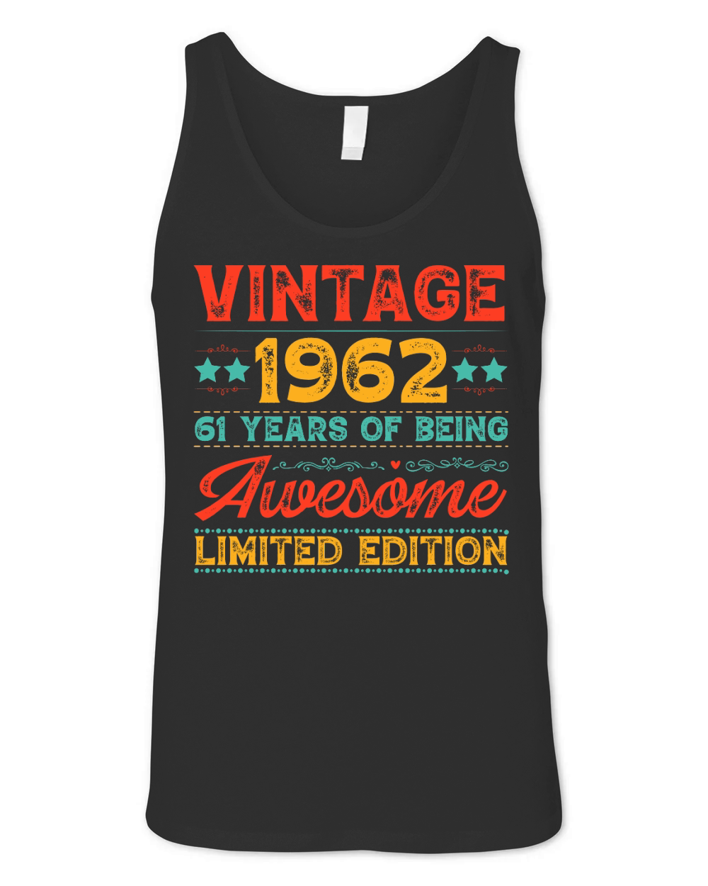 Vintage 1962 Being Awesome Limited Edition Birthday (1) Unisex Jersey Tank