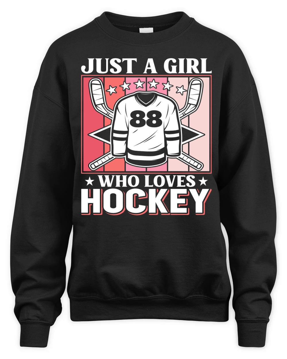 Just a Girl who Loves Hockey Unisex Premium Crewneck Sweatshirt