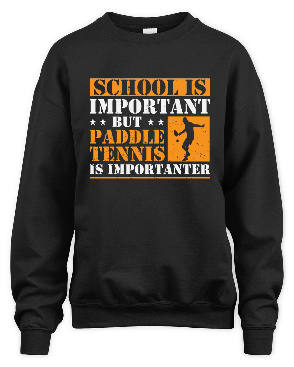 School Is Important But Paddle Tennis Is Importanter Unisex Premium Crewneck Sweatshirt