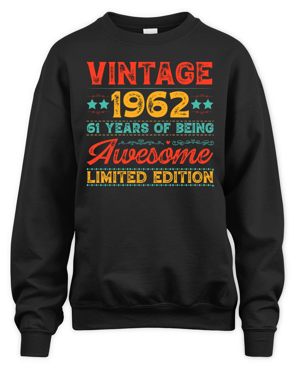 Vintage 1962 Being Awesome Limited Edition Birthday (1) Unisex Premium Crewneck Sweatshirt