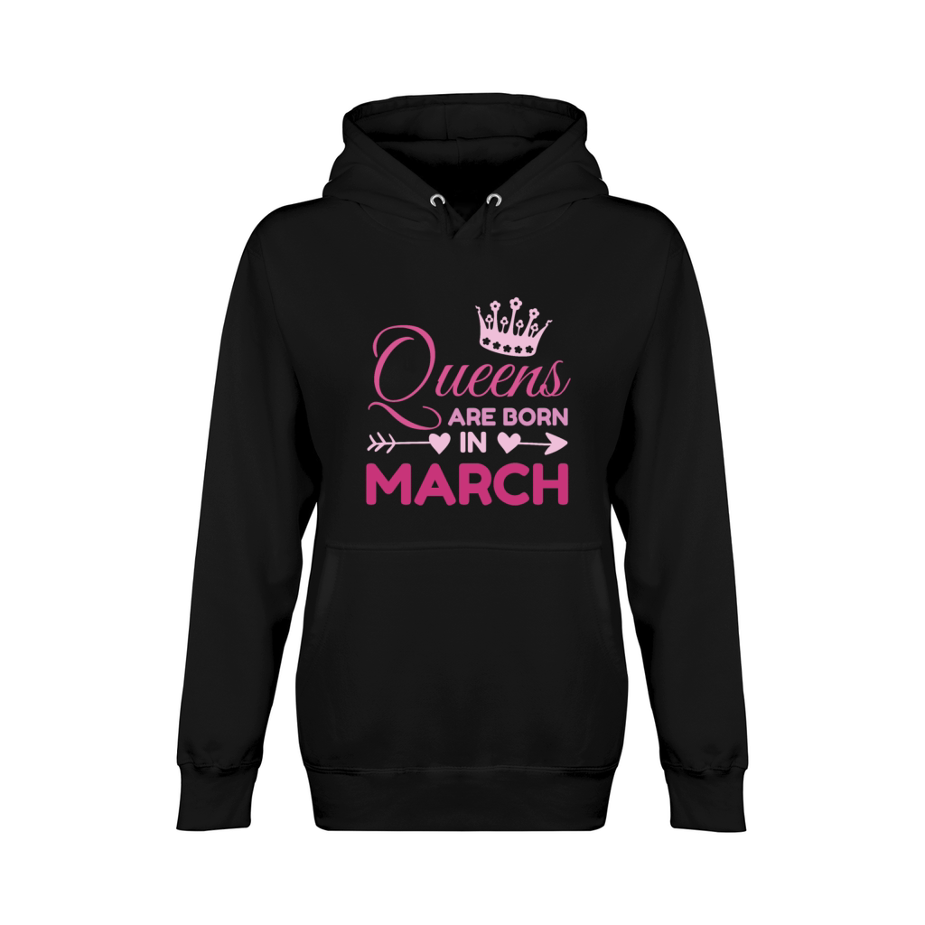 Queens Are Born In March Unisex Premium Pullover Hoodie