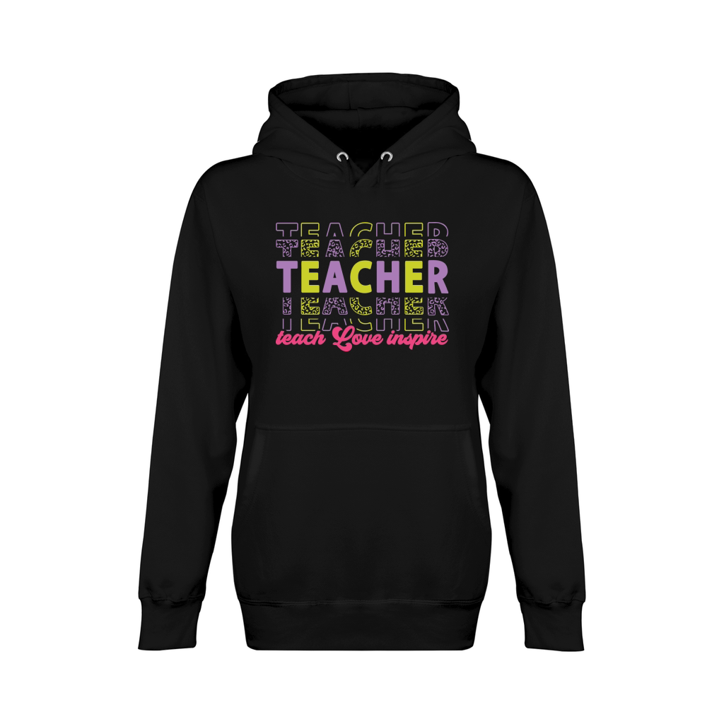 teacher teach love inspire color Unisex Premium Pullover Hoodie