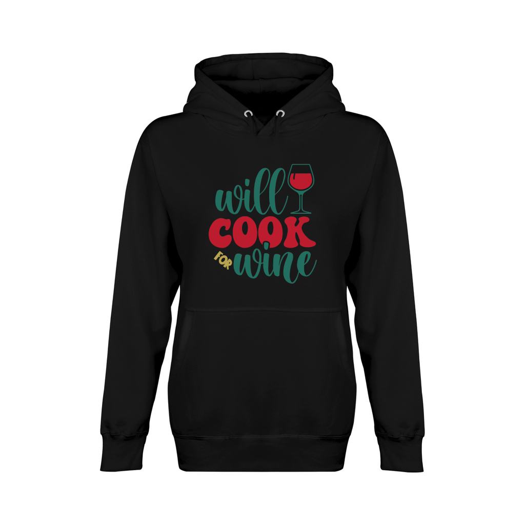 will cook for wine Unisex Premium Pullover Hoodie