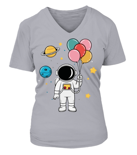 Astronaut 08 V-neck T-Shirt Woman
