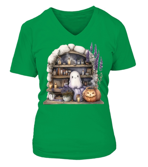 cute spooky book2 (1) OK V-neck T-Shirt Woman