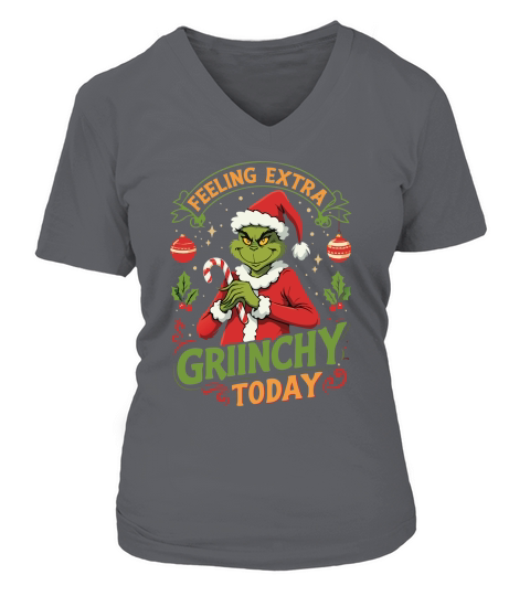 Feeling extra griinchy today V-neck T-Shirt Woman