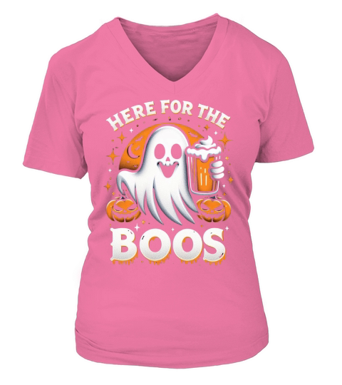 Here For The Boos 04 V-neck T-Shirt Woman