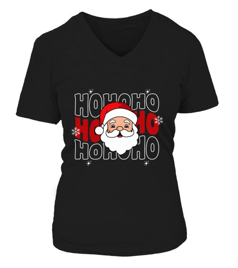 hohoho santa cluase christmas V-neck T-Shirt Woman