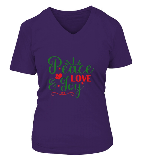 Peace love & joy V-neck T-Shirt Woman