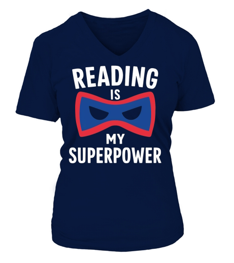 reading my superpower V-neck T-Shirt Woman
