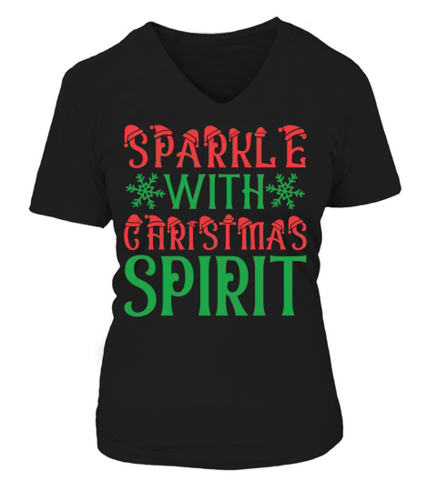 sparrle with christmas V-neck T-Shirt Woman