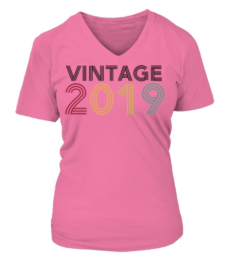 Vintage 2019 V-neck T-Shirt Woman