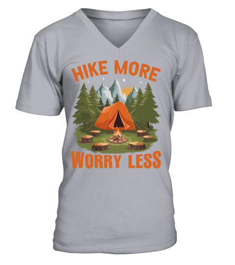 Hike more worry less 03 V-Neck T-shirt