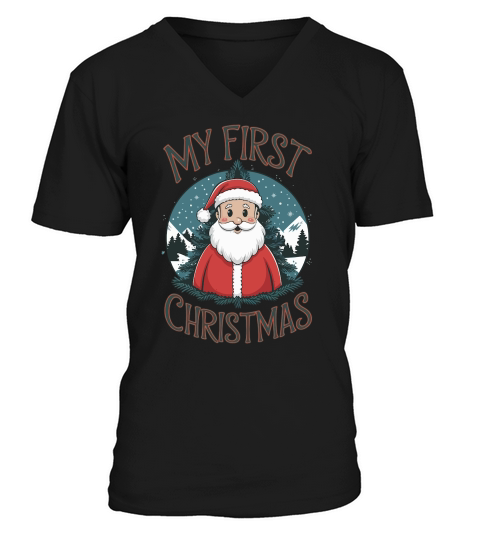 My First Christmas Outfit 02 V-Neck T-shirt