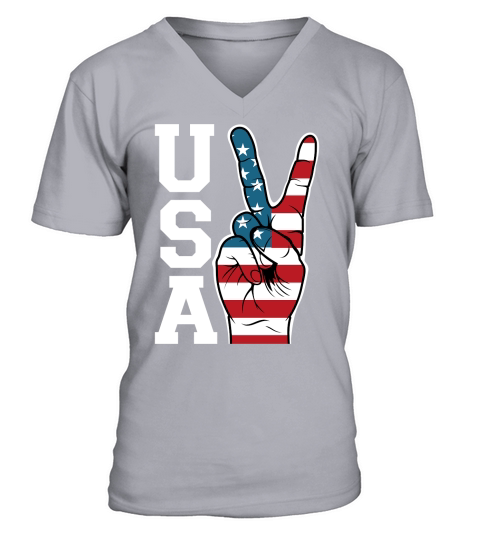 Usa flag victory V-Neck T-shirt