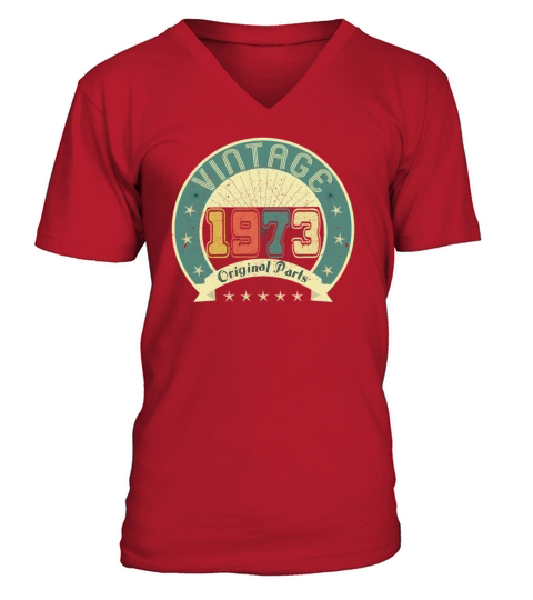 vintage 1973 46th birthday gift V-Neck T-shirt