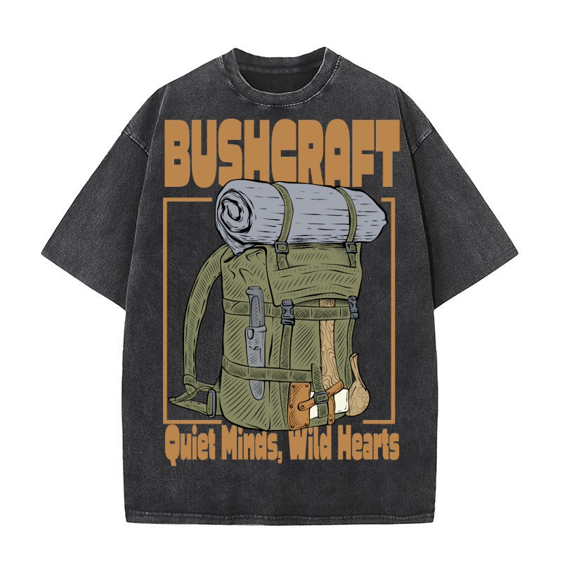 Bushcraft, Quiet Minds, Wild Hearts Washed T-Shirt