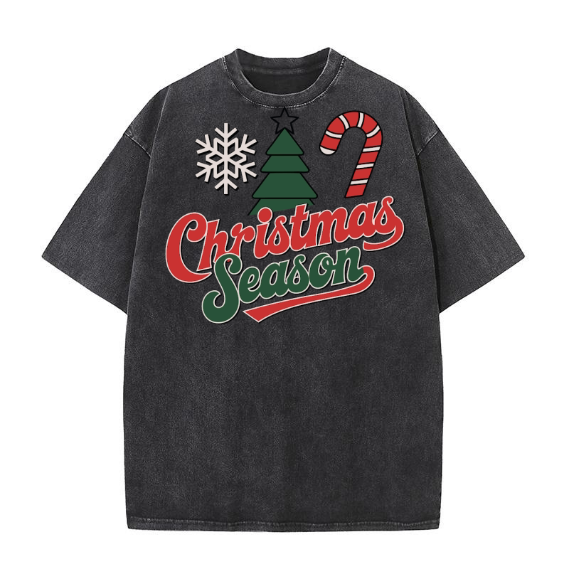 Christmas Season 32 Washed T-Shirt