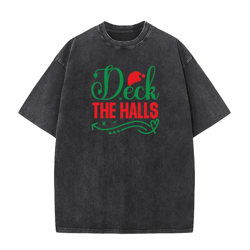 Deck the halls Washed T-Shirt