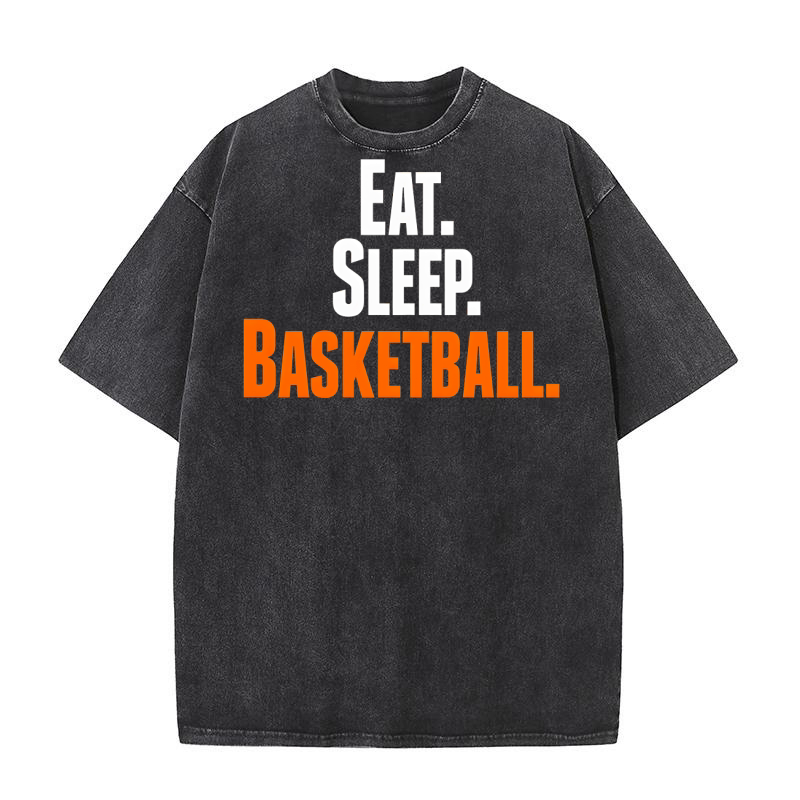 Eat sleep basketball 02 Washed T-Shirt