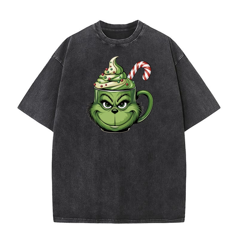 green face cup Washed T-Shirt