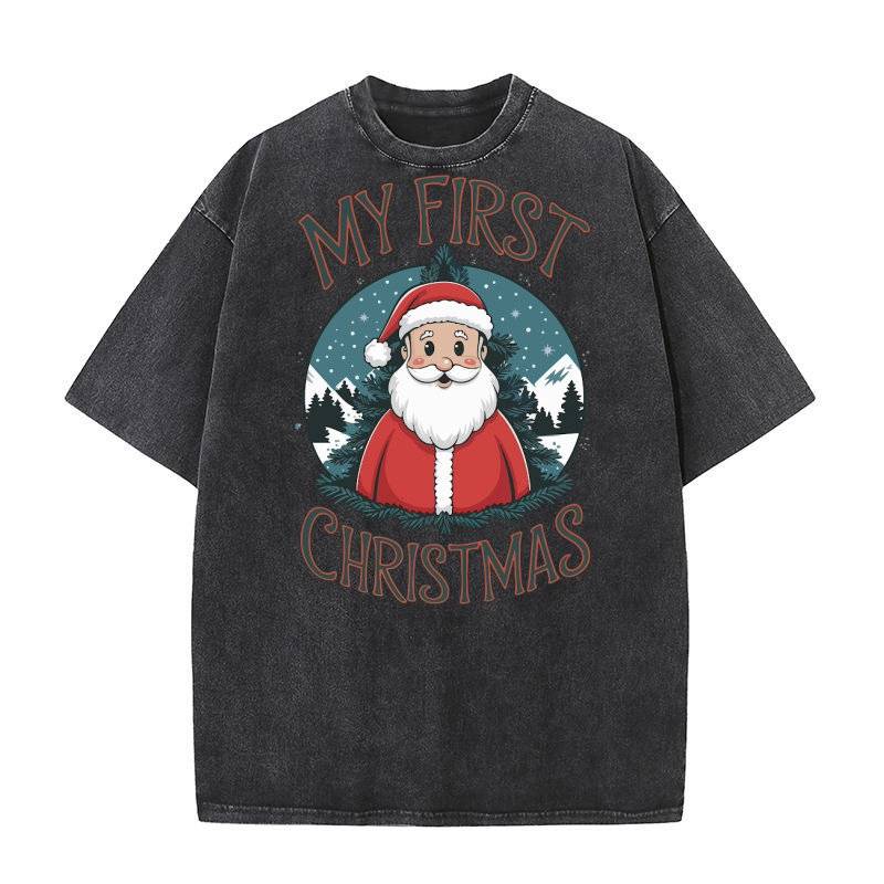 My First Christmas Outfit 02 Washed T-Shirt