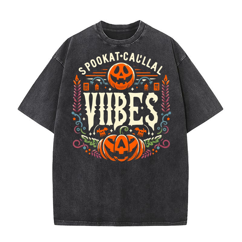 spook at cacllal vibes Washed T-Shirt