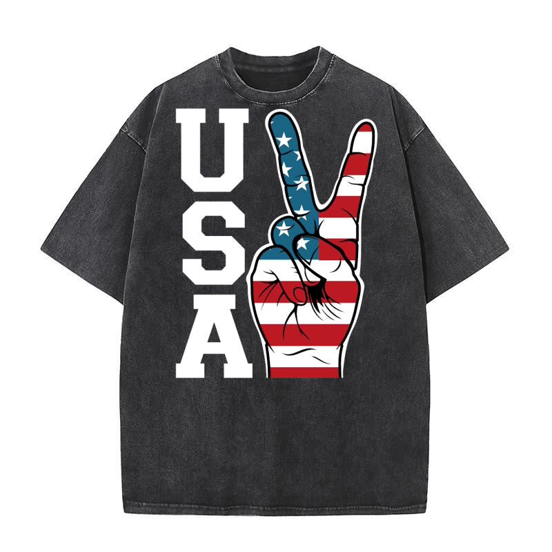Usa flag victory Washed T-Shirt