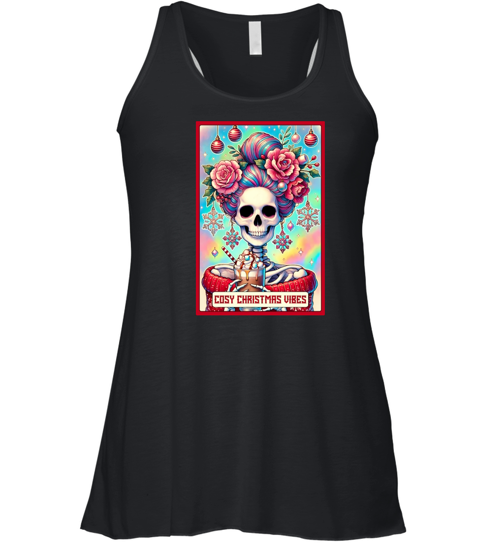 12.Christmas Skeleton Taro Cards Bundle Women's Flowy Tank Top