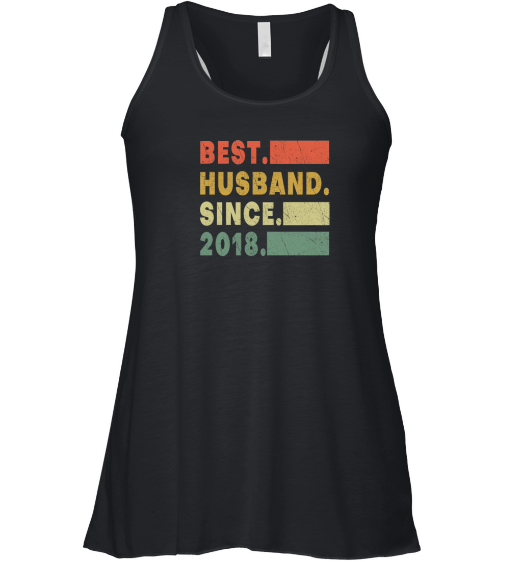 Best Husband 2018 Marriage Hearts Valentines Day Women's Flowy Tank Top