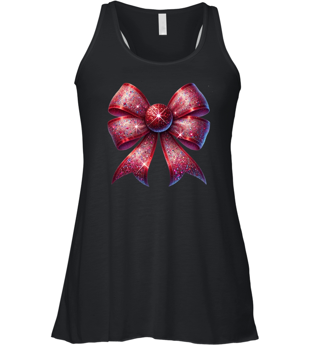 Christmas Coquette Bow 9 06 Women's Flowy Tank Top