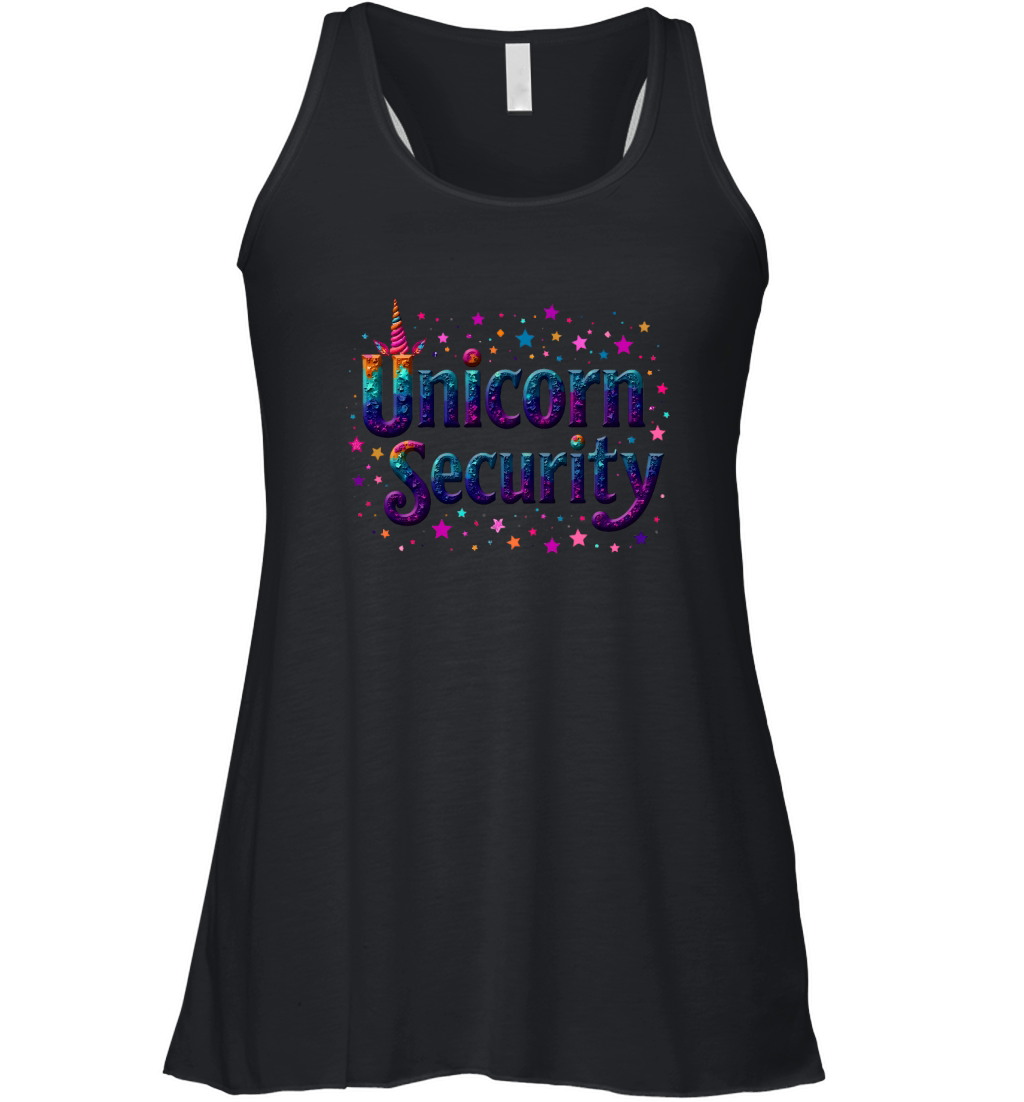 Cute Colorful Unicorn Security Women's Flowy Tank Top