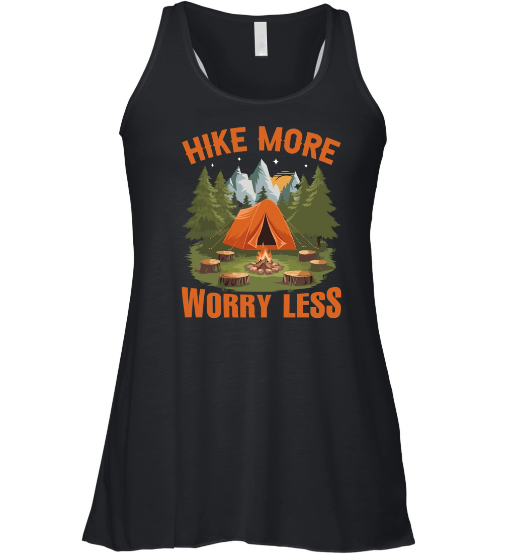 Hike more worry less 03 Women's Flowy Tank Top