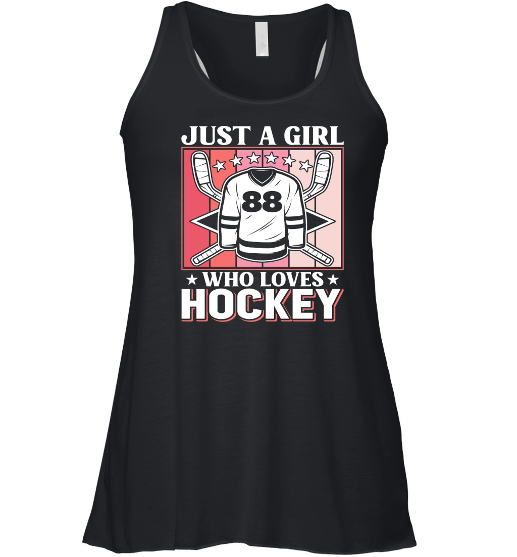 Just a Girl who Loves Hockey Women's Flowy Tank Top