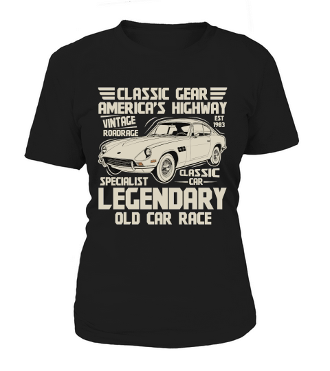 Classic Gear Americas Highway vintage roadrace car Women's T-Shirt